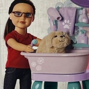 Journey Girls Grooming Center Set Doll‎ Bath & Spa Playset 18″ Doll Accessory